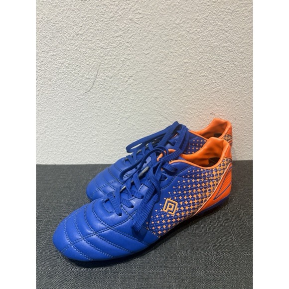 Dream Pairs Mens Soccer Cleats Football Shoes Training US Size 9 Blue/Orange - Picture 4 of 8